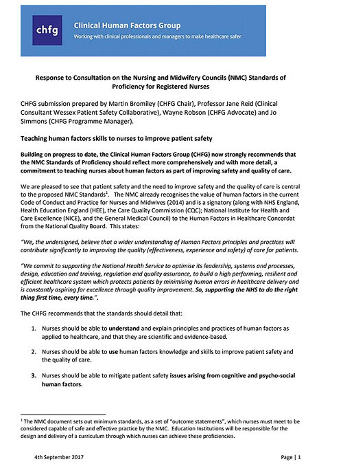 NMC Consultation on standards of proficiency for registered nurses