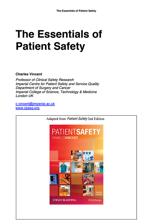 Introduction to Patient Safety