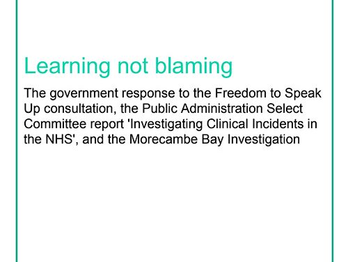Learning not Blaming