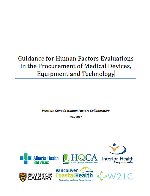 Guidance for Human Factors Evaluations in the Procurement of Medical Devices, Equipment and Technology