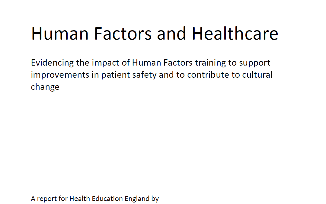 Human Factors in Healthcare
