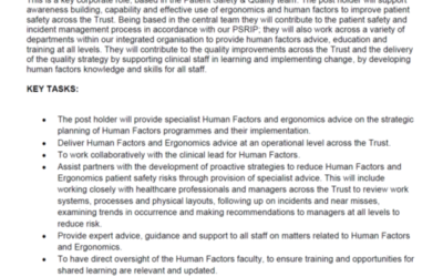 Job Description sample template HF/E role in Healthcare